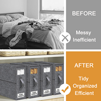 Lot de 3 bacs de rangement pliables en tissu de haute qualité pour vêtements et draps