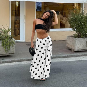 กระโปรงทรงเอลายจุดสไตล์ฝรั่งเศสแบบออเดรย์ เฮปเบิร์น เอวต่ำ ทรงหลวม กระโปรงยาวปานกลางสำหรับฤดูใบไม้ร่วง - Product Image 2