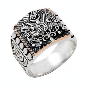 Anillo de hombre de imperio otomano de plata esterlina de 925K - Product Image 2
