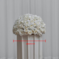 Boule de fleurs artificielles en soie, élégante et magnifique, pour décoration de mariage, multicolores et de différentes tailles, de bonne qualité