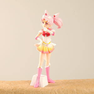 ฟิกเกอร์เซเลอร์มูน ชิบิอุสะ ชุดสองท่าทาง พร้อมหางคู่ หูกระต่าย ชุดไล่เฉดสีชมพู-เหลือง ฐานสีขาว สำหรับนักสะสม - Product Image 3