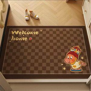 Cartoon Entrance Mat Silk Loop Rectangle Water Wash Welcome Doormat Indoor <b>Home</b> Use - Product Image 3