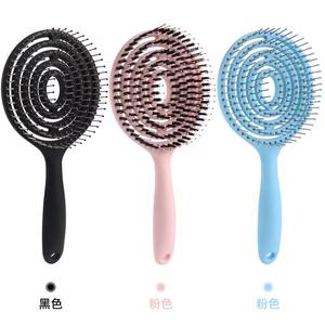 Brosse humide en plastique démêlante pour cheveux <span class=keywords><strong>Amazon</strong></span>, peigne découpé, brosse de Massage pour sucettes - Product Image 4