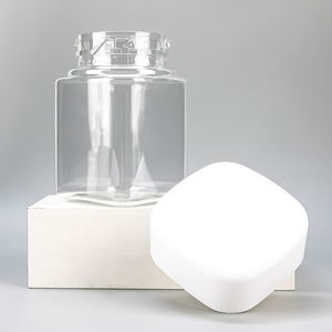 Botella Transparente Cuadrada de Plástico PET de Alta Calidad para Dulces y Frutos Secos, con Tapas de Doble Capa, 300 ml, Novedad 2026 - Product Image 3