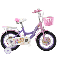 Vélo Enfant Fille SY en Gros, Cadre Acier, Monovitesse, Frein à Roue, pour 3-8 Ans, avec Roues d'Apprentissage et Panier