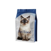 Sac d'emballage pour aliments pour animaux de compagnie, chien, chat, imprimé sur mesure, fond plat, durable, résistant à l'humidité, pochette en plastique recyclable avec fermeture éclair