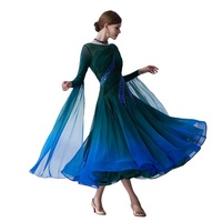 Robe de bal lisse B-19430 pour femme, costumes de danse de valse, robes de danse, costumes de tango, robe standard de foxtrot
