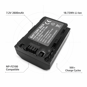 Batterie rechargeable au lithium polymère pour appareil photo numérique Sony <span class=keywords><strong>A7R5</strong></span> <span class=keywords><strong>A1</strong></span> ZV-E10II RX10V, batterie de remplacement pour appareil photo NP-FZ100 - Product Image 1