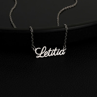 Collier personnalisé en acier inoxydable gravé avec initiales, plaque nominative dorée, fabricant de colliers personnalisés