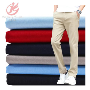 Venta al por mayor 185gsm/32*21 sarga <span class=keywords><strong>97</strong></span> algodón <span class=keywords><strong>3</strong></span> <span class=keywords><strong>Spandex</strong></span> Chino tela elástica producto caliente para niños camisas y trajes de fabricantes - Product Image 1