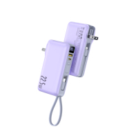 Opaqi 22.5W 10000mAh Batterie externe haute capacité avec prise intégrée et écran LED, charge rapide pour téléphones, tablettes et ordinateurs portables