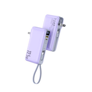 Opaqi Banco de Energía de Alta Capacidad de 22.5W y 10000mAh con Enchufe Integrado y Pantalla LED, Carga Rápida para Teléfonos, Tabletas y Portátiles - Product Image 3