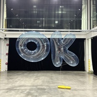 Lettres gonflables publicitaires pour événements promotionnels avec éclairage LED, en tissu Oxford, logo gonflable étanche pour festivals et fêtes