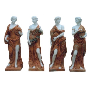 Fuente de la fábrica de piedra natural mármol cuatro estaciones Ángel estatuas - Product Image 4