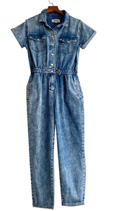 <strong>Dungarees</strong> Romper Denim Jumpsuit <strong>Short</strong> Sleeve Overalls - Product Image 5