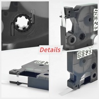 Échantillon gratuit de ruban adhésif noir sur transparent 9 mm * 7 m compatible avec DYMO D1 40910 pour DYMO 160