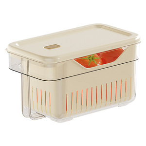 Refrigerator Storage Box Rectangle Airtight Drainable Food Container For Fruits Vegetables Preservation - Product Image 5