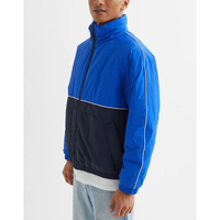 Veste matelassée pour homme, coupe-vent, col rabattu, imperméable, avec fermeture éclair contrastée, design personnalisé OEM, haute qualité