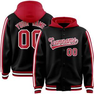 Blouson à capuche Letterman de baseball personnalisable Vestes universitaires personnalisées pour hommes femmes enfants avec logo nom et numéro Vêtements de sport - Product Image 1