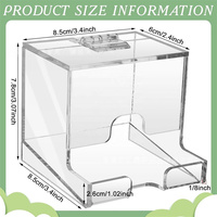 Boîte de rangement transparente en acrylique moderne personnalisée avec couvercle à charnière pour tubes, facile à assembler et à nettoyer