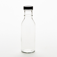 Bouteille en verre pour jus de fruits et boissons, 250 ml, 350 ml, 500 ml, avec bouchon à vis, impression personnalisée du logo en gros