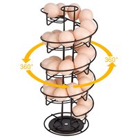 Support de distributeur d'oeufs en métal de conception en spirale support d'oeufs d'affichage de stockage rotatif à 360 degrés pour la cuisine