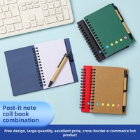 Cuaderno Espiral de Papel Kraft con Diseño Personalizado, Notas Adhesivas Reutilizables, Notas Adhesivas Desprendibles Personalizables