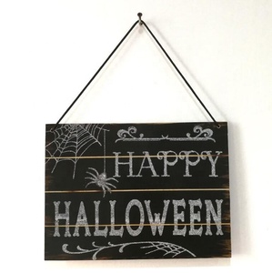 Hot Halloween Phù Thủy Danh Sách Mũ Bằng Gỗ Dấu Ma Hàng Thủ Công Bằng Gỗ Lễ Hội Carnival Trang Trí Đêm Halloween Treo Bảng - Product Image 2