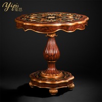 Yips LD-1203-0805 Style Européen Résine Sculpture Peint À La Main Rose Motif Fin Table Centre Table