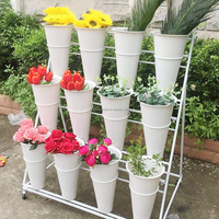Huabaixin Commercial échelle mobile support de fleurs multicouche extérieur fleur étagère magasin de fleurs entreposage supermarché fournitures