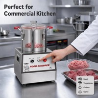 Picadora de Carne Eléctrica Comercial de Acero Inoxidable, Máquina Picadora de Carne con Capacidad de 15L, Motor de Cobre Puro de Alta Eficiencia para