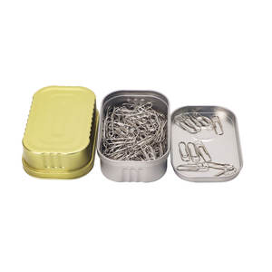 Boîte en métal rectangulaire <span class=keywords><strong>vide</strong></span> personnalisée, imprimée, 100 ml, boîtes de conserve pour sardines, couvercle réutilisable pour l'emballage de nourriture, bonbons, chocolat - Product Image 2