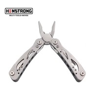 OEM Pince multifonction 9-en-1 en aluminium, hache/lame/couteau/embout de tournevis, gravure personnalisée, outil manuel pliant, pour bricolage et usage industriel