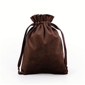 Sacs en velours à cordon de serrage en gros, sacs de rangement personnalisés pour bijoux et cadeaux, style américain, pour salon - Product Image 6