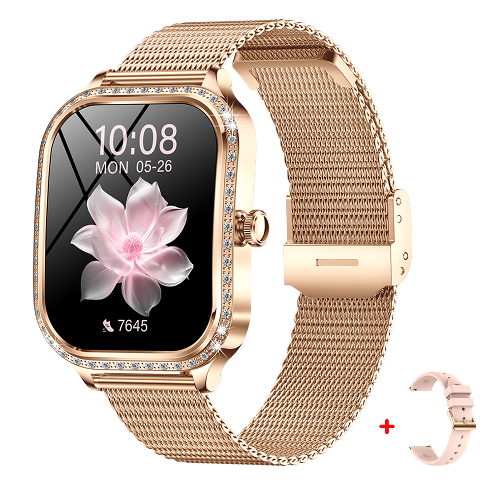 Métal doré + silicone rose