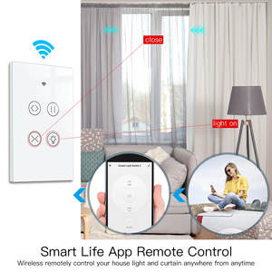 Interrupteur tactile intelligent <span class=keywords><strong>MoesGo</strong></span> WiFi RF433 pour le contrôle multiple des rideaux, des stores et des volets avec rétroéclairage - Product Image 6