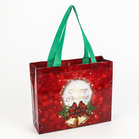 Sac fourre-tout de Noël imperméable, cadeau de vacances, sac de shopping pliable, sacs écologiques en non-tissé laminé, sacs cadeaux