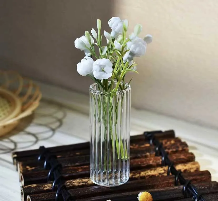 フラワーアレンジメント用の細い首を持つ卸売カスタムメイドのクリア