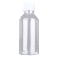 30ml 50ml 60ml 100ml 120ml 250ml Bouteille de sirop contre la toux maigre en PET vide bouteille de liquide de médecine ambre clair avec tasse à mesurer