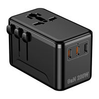 Adaptateur de voyage universel GaN 200W, compatible avec plusieurs pays, prise de voyage à charge rapide