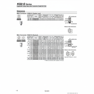 นิวเมติกส์แบบสัมผัสเดียว KQ2H06-M5G1ชิ้นส่วนนิวเมติก SMC - Product Image 1
