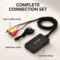 Adaptateur AV composite RCA mâle vers HDMI/CVBS, convertisseur AV PAL/NTSC pour Gamecube, Atari, anciens téléviseurs, moniteurs HDTV