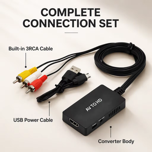 محول RCA ذكر إلى HDMI/CVBS AV مركب، محول AV لنظامي PAL وNTSC لأجهزة Gamecube وAtari والتلفزيونات القديمة وشاشات HDTV - Product Image 3