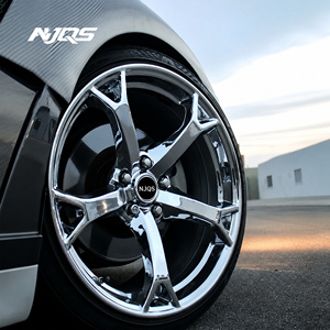 Jantes forgées NJQS en gros pour Mercedes-Benz <span class=keywords><strong>AMG</strong></span> <span class=keywords><strong>C63</strong></span> E63, chrome argenté, 5x120 5x112 5x130 5x114.3, en alliage d'aluminium - Product Image 5