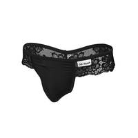 Culotte string sexy transparente pour homme, taille basse, en dentelle, design mode de haute qualité, personnalisable OEM/ODM, sous-vêtement doux et respirant