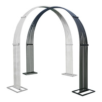 Arche de mariage en fer forgé pour extérieur, jardin, forêt, pelouse, cérémonie de mariage, décoration de scène, accessoires de scène florale, arche de mariage en fer