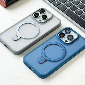 Luxury Magnetic Matte TPU PC Shockproof <b>Phone</b> <b>Case</b> with Magnetic Ring Holder <b>for</b> 13 14 15 16 Series - Product Image 1