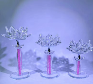 Venta Directa de Fábrica, Portavelas de Cristal Hecho a Mano con Diamantes de Colores, Lámpara de Ghee, Ofrenda de Templo, Luz Eterna - Product Image 4