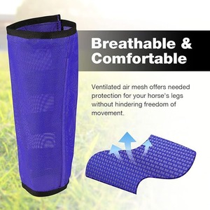 Breathable Mesh Horse Fly <b>Boots</b> Lightweight Leg Wraps Tear Resistant Fly Protection 4-in-1 Pack for Horses - Product Image 4