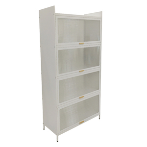 Armoires de cuisine modernes à 4 niveaux, économiques, prêtes à assembler, avec porte en PVC pour le salon - Product Image 2